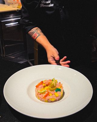 Tartare di gambero e ricciola