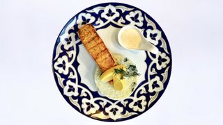 Кусочки семги на гриле