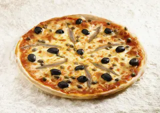Pizza De Mozzarella Y Anchoas (33 Cm.)