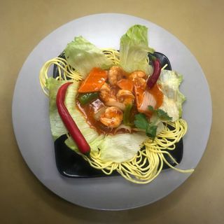 Gambas Con Salsa Picante