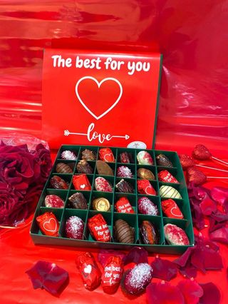 Damiers Dattes Fourrées Et Enrobées Spécial Saint-valentin 1kg