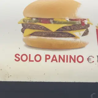 Doppio cheese burger solo panino