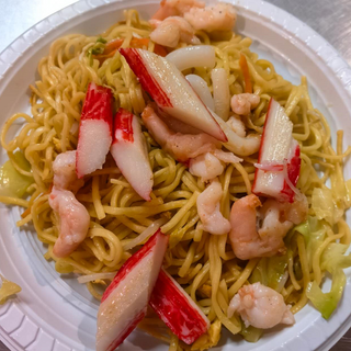 Spaghetti cinesi con frutti di mare