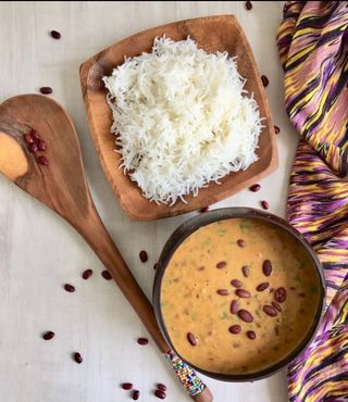 Maharagwe ya nazi with rice.