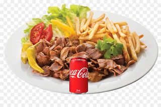 Menú Plato Kebab Y Coca-Cola Sabor Original lata 330ml.