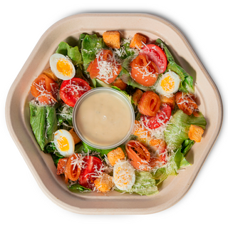 Салат Цезарь з копченим лососем