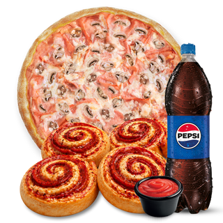 Capricciosa XL + Pepperoni Rolls + Pepsi 1,5L