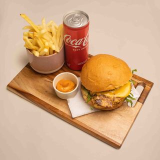 Chicken Burger au feu du bois