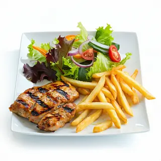 1. Pollo A La Plancha, Patatas Y Ensalada