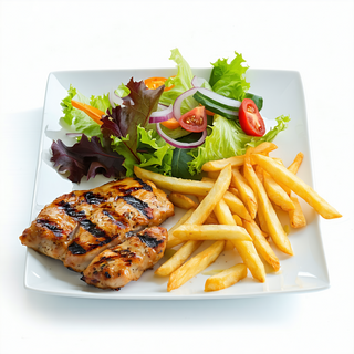 1. Pollo A La Plancha, Patatas Y Ensalada