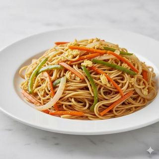 Fideo Frito Con Vegetal