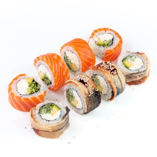 Філадельфія з лососем та вугрем (8шт/260г)