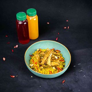 Combo Vegan Chicken & Bulgur Bowl + Booster!