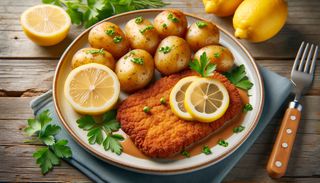 Șnițel de soia cu cartof natur