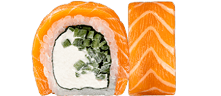 Рол Філадельфія з лососем Преміум (300г)