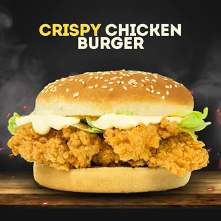 Crispy chicken burger