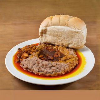 EWA AGOYIN BEANS + AGOYIN PEPPER + PLANTAIN+ BEAF  + AGEGE BREAD