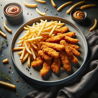 Kawałki kurczaka w łagodnej panierce strips 7 sztuk