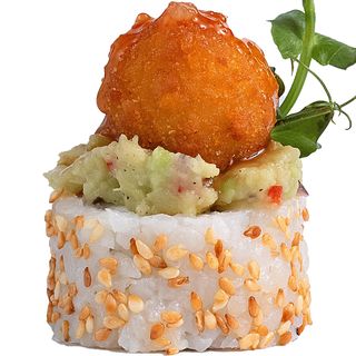 Копчений лосось з гуакомоле та хрумким сиром Філадельфія (330г/8шт)