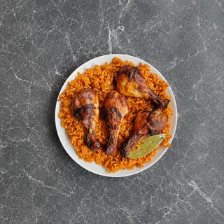 Local Smoky Jollof Rice & Chicken
