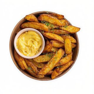 Patatas fritas con salsa (grande)