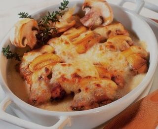 Gratin De Poulet Aux Champignons