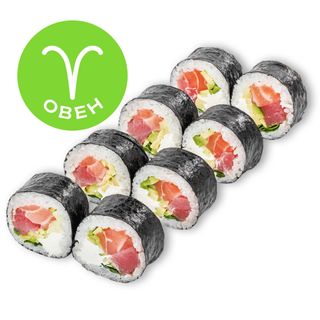 Рол Футомакі зі свіжим лососем та тунцем