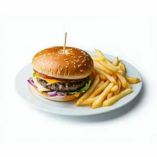 Hamburguesa con patatas