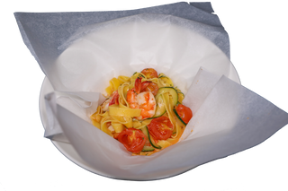 Tagliatele cu zucchini si creveti