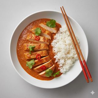Kurczak w sosie curry czerwonym 500g