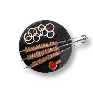  ШАШЛЫК ИЗ КУРИНЫХ СЕРДЕЧЕК