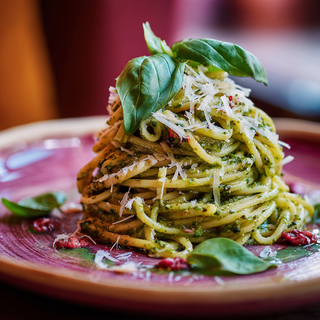 Pasta al pesto genovés