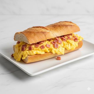 Bocadillo De Revuelto De Jamón