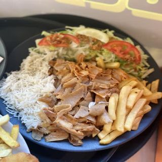 Plato kebab Con Patatas