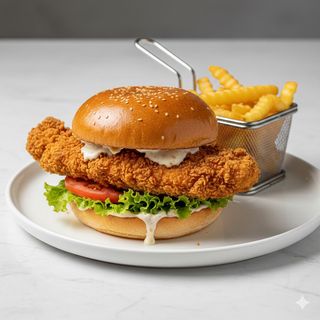 Hamburguesa De Pollo Crujiente