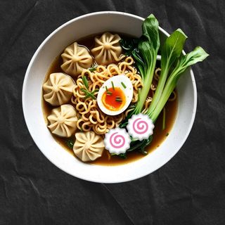 Wonton de Langostinos Ramen 