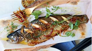 Форель на углях