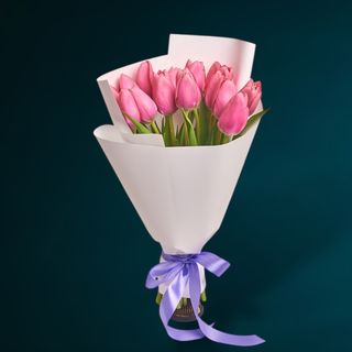 Buchet 15 Lalele Roz