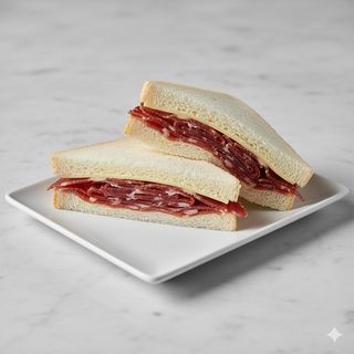 Sandwich de miga de jamón y queso