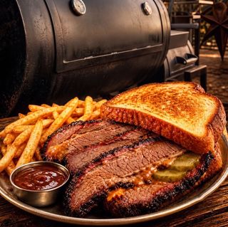 Sandwich cu brisket de vita