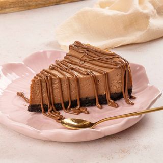 Tarta de queso chocolate SIN topping (elige tu topping)