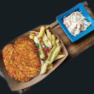 Meniu DUBLU snitel crocant