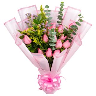 Blushing Rose + Eucalyptus