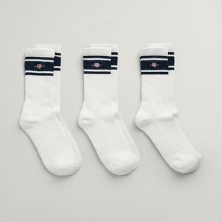Paquete De Tres Pares De Calcetines Deportivos Shield - White