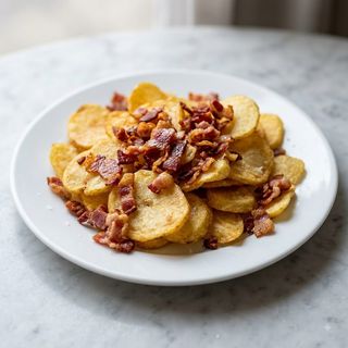 Ración De Patatas Chip Bacón