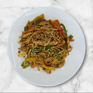 Удон с устричным соусом курица