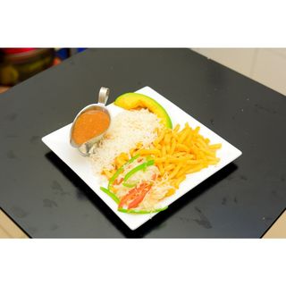 Half Chips, Half Rice And Liver