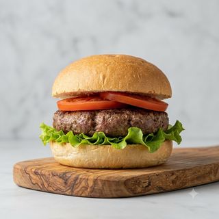 Hamburger pecora sarda + insalata + pomodoro