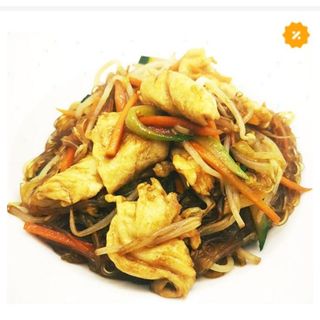 Spaghetti di soia con pollo