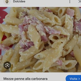 Primo: pennette alla Carbonara 